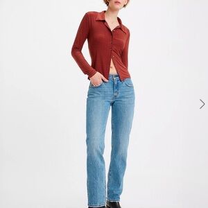Levi's Women's Straight-Leg Light Blue Jeans